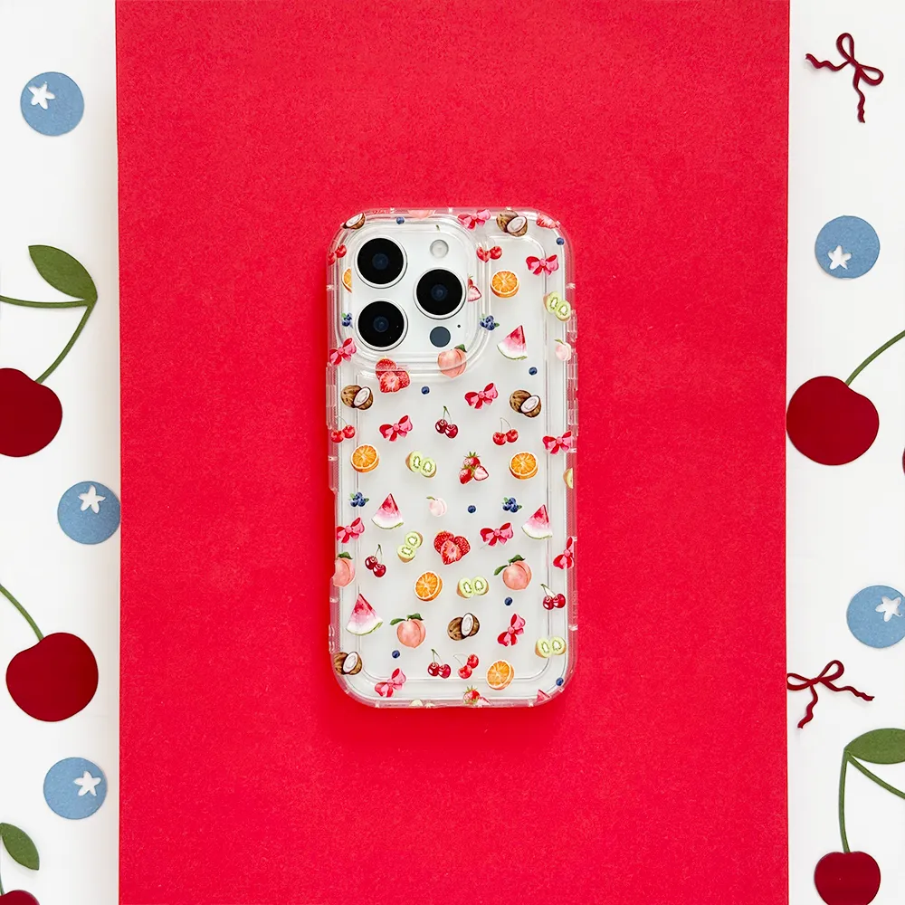 Strong Surface Clear Phone Case - Tutti Fruiti
