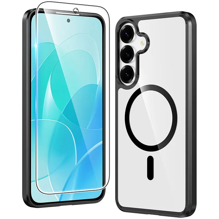 FNTCASE For Samsung Galaxy S25 FE 6.7 inch Clear Case: Magnetic Charging Shockproof Magsafe Support Anti Shock