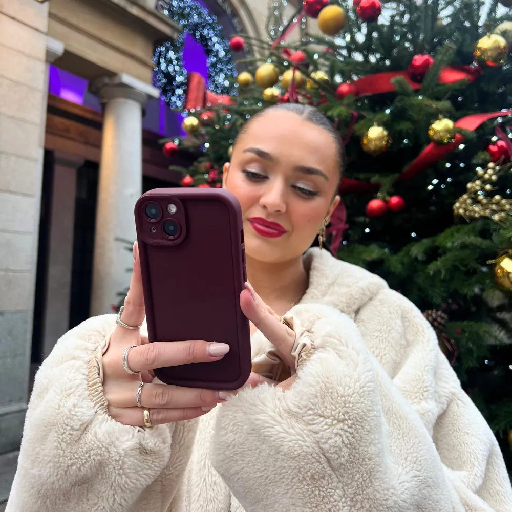 Cloud Soft NAKD Phone Case - Burgundy Transparent Look Hybrid Surface Layer