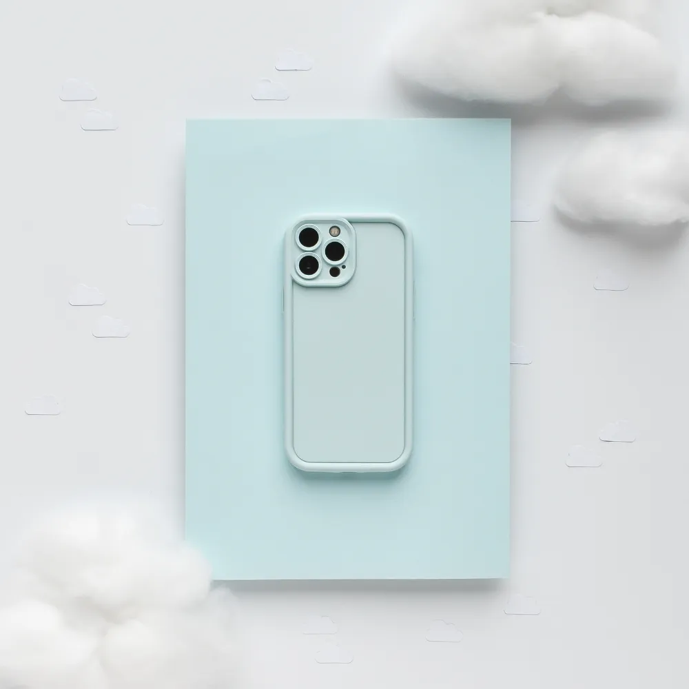Cloud Soft NAKD Phone Case - Powder Blue Shockproof Frame