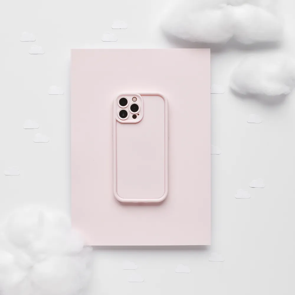 Portable Shield Rugged Texture Cloud Soft NAKD Phone Case - Powder Pink
