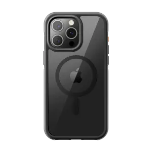 Durable Pattern iPhone 15 Pro Max 6.7 inch Unicorn Beetle AIR MAG with Screen Protector Clear Case-Black