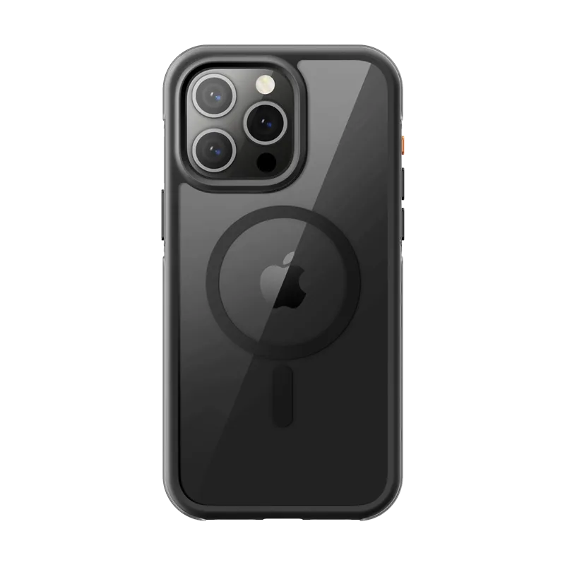 Durable Pattern iPhone 15 Pro Max 6.7 inch Unicorn Beetle AIR MAG with Screen Protector Clear Case-Black