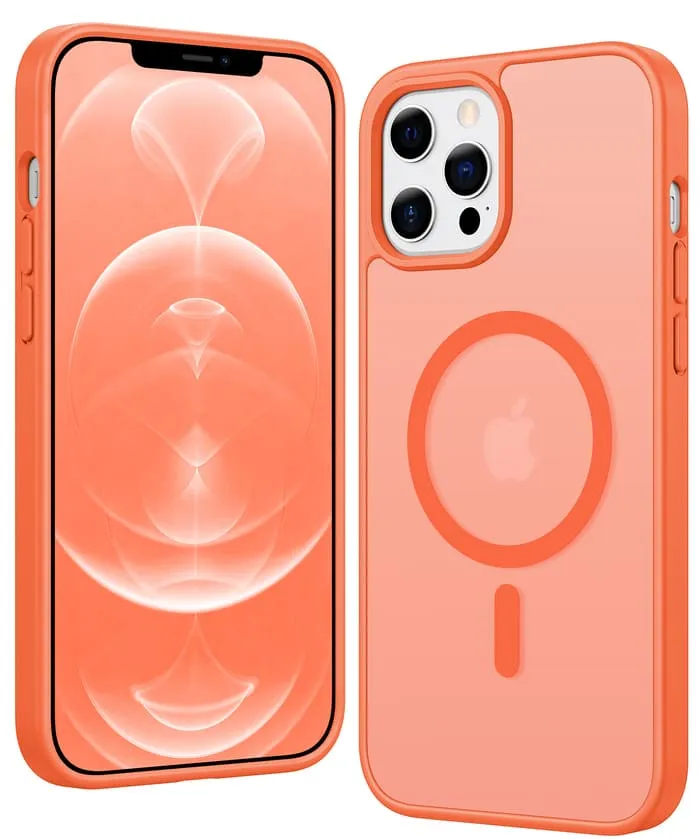 FNTCASE iPhone 12 Pro Max Case: Magnetic Charging Shockproof Magsafe Support - Frosted Oil Spray Touch Rugged Build