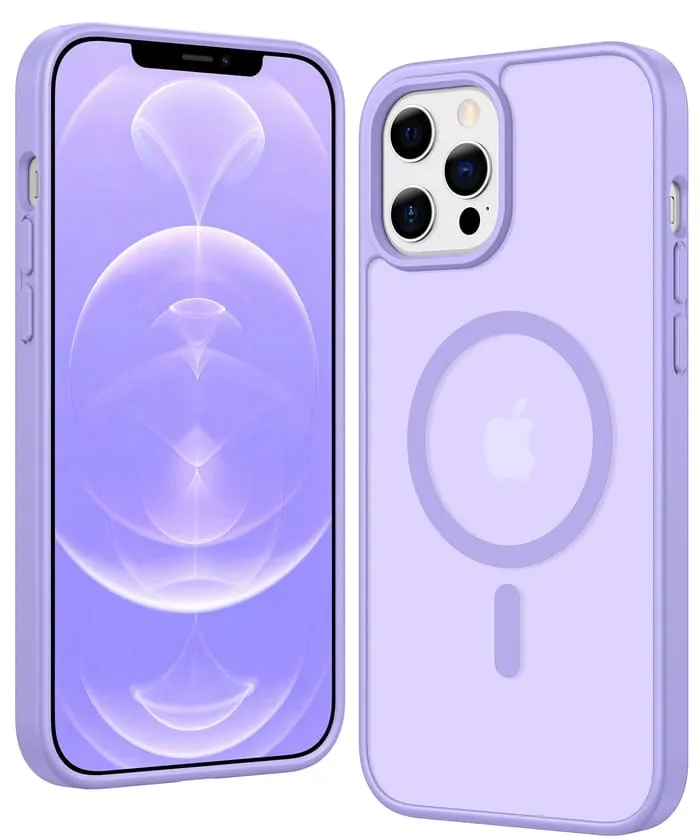 FNTCASE iPhone 12 Pro Max Case: Magnetic Charging Shockproof Magsafe Support - Frosted Oil Spray Touch Wireless Charging Compatible