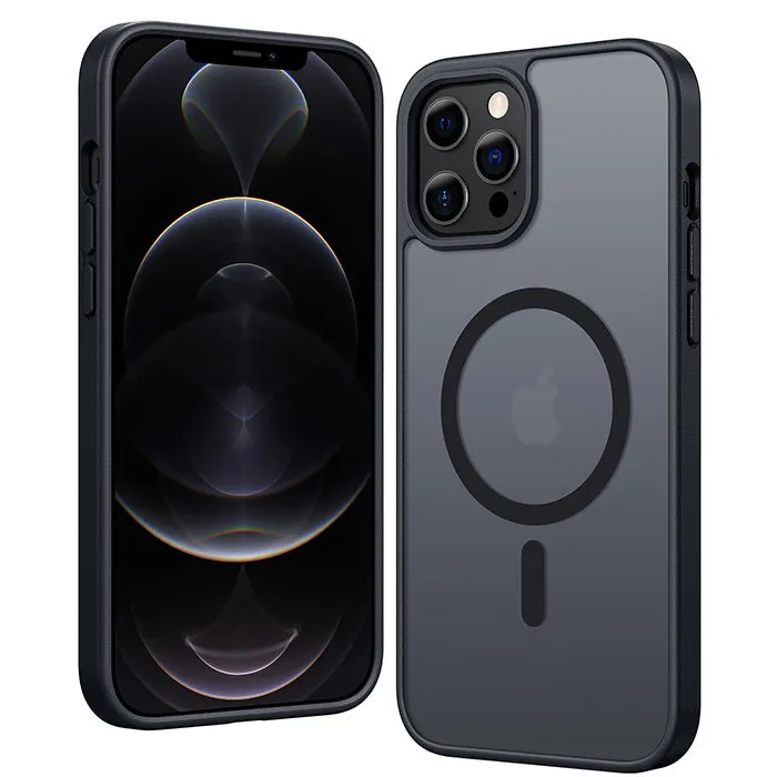 FNTCASE iPhone 12 Pro Max Case: Magnetic Charging Shockproof Magsafe Support - Frosted Oil Spray Touch Gradient Finish