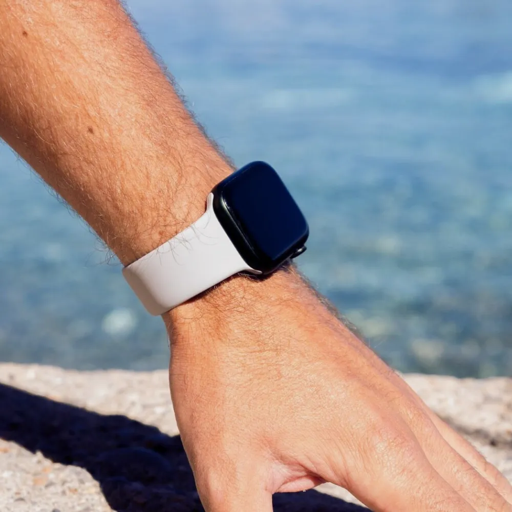 Premium Strength Design Replacement Band Apple Watch Silicone Strap (Grey)