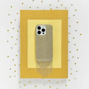 Diamante Tassel Phone Case - Gold Trendy Detailing