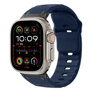 Sport Silicone Band Strap with Stainless Steel Buckle for Apple Watch Ultra & Series Premium Durability Fashion Function