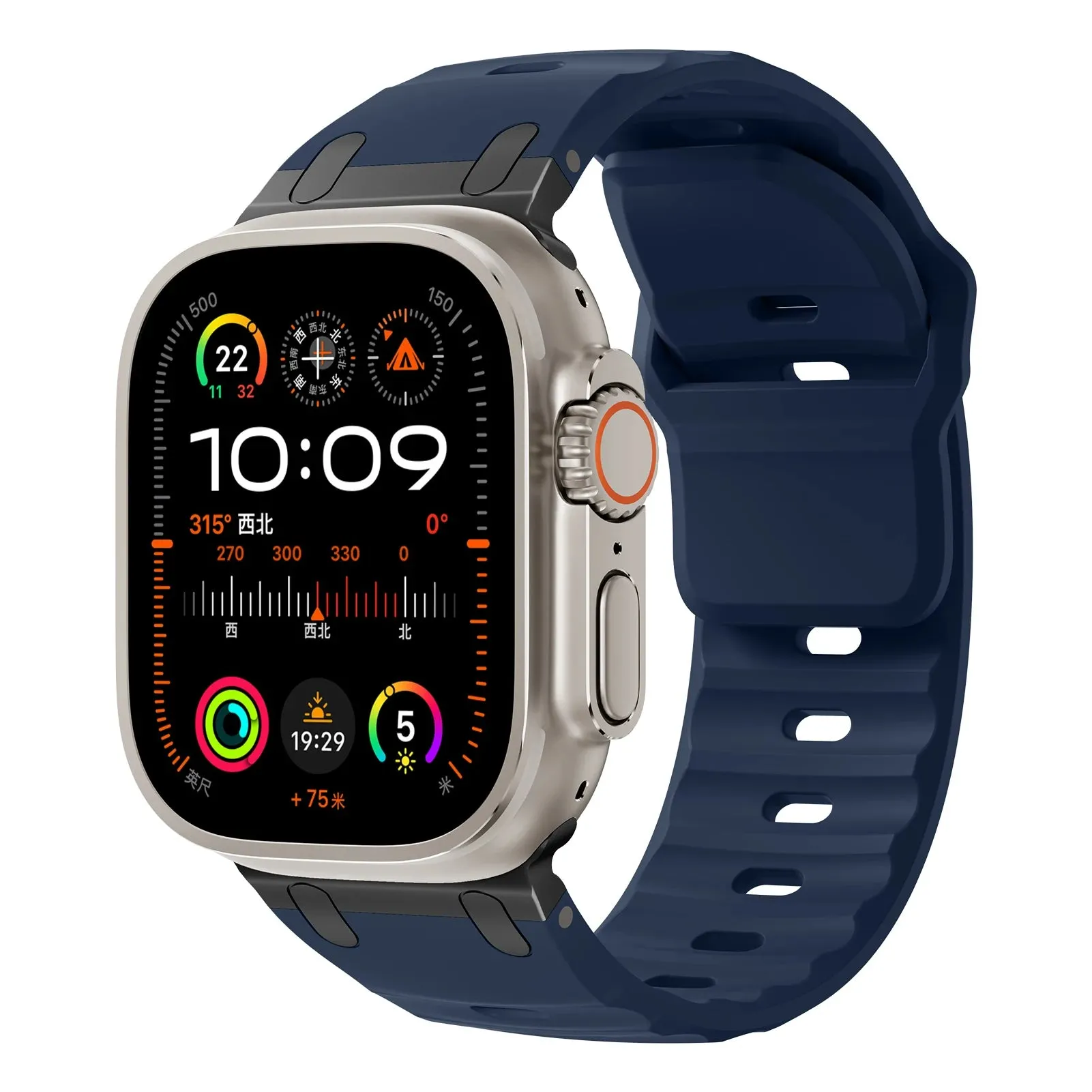 Sport Silicone Band Strap with Stainless Steel Buckle for Apple Watch Ultra & Series Premium Durability Fashion Function