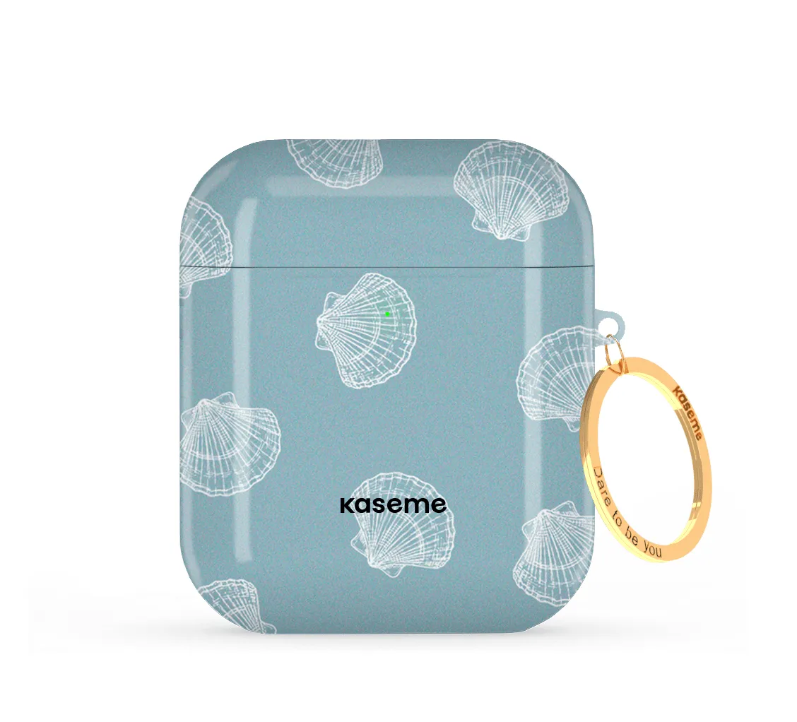 Compact Accessory Bag Durable Compact Holder Bondi Beach Blue AirPods Case