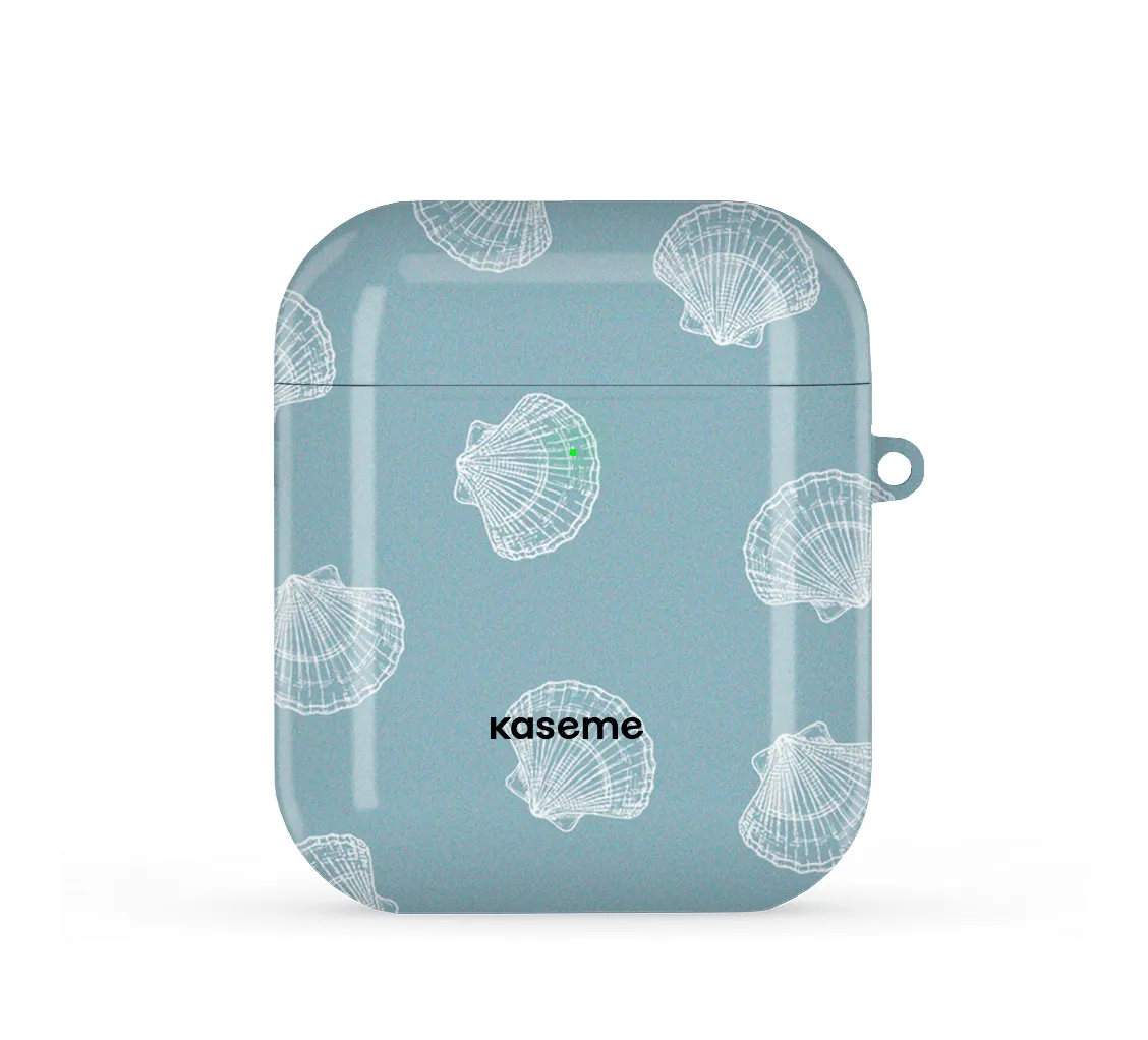 durable rubberized airpods cover Charging Case Sleeve Bondi Beach Blue AirPods Case