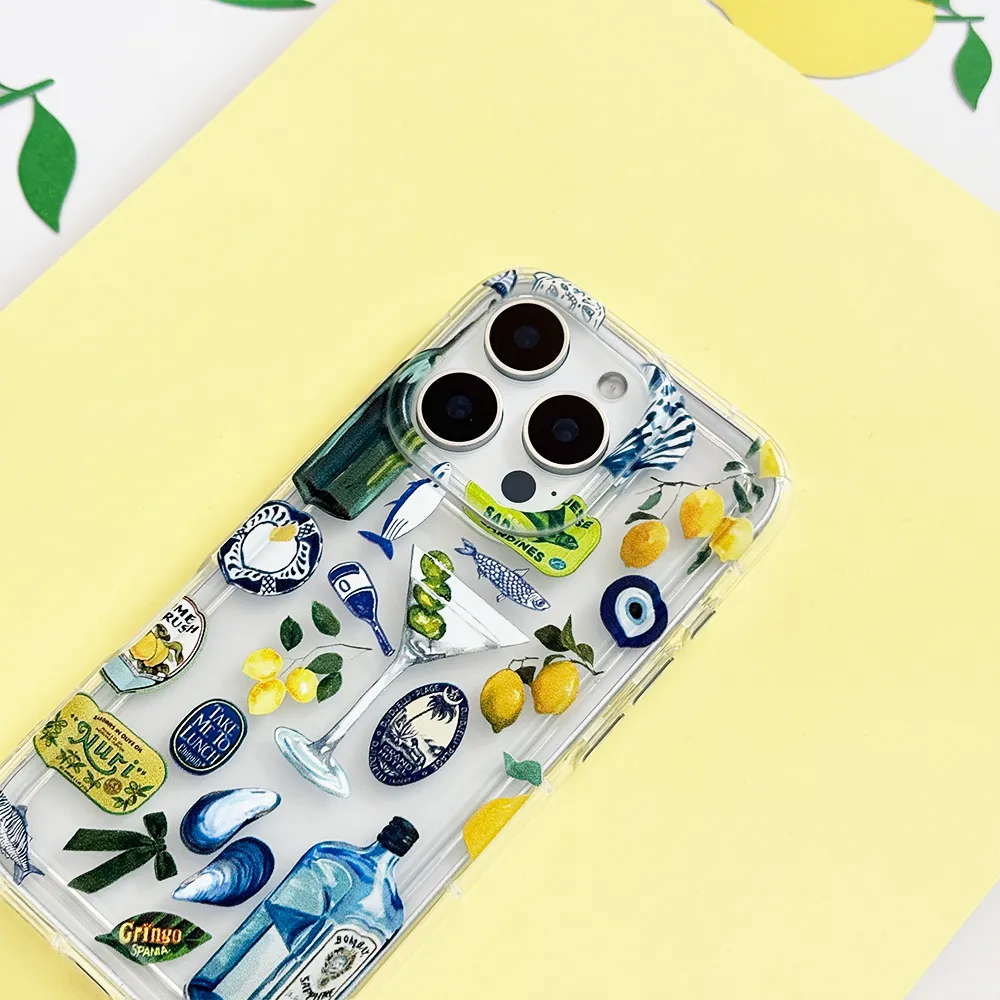 Clear Phone Case - Martini Coast Printed Graphic Modern Grip