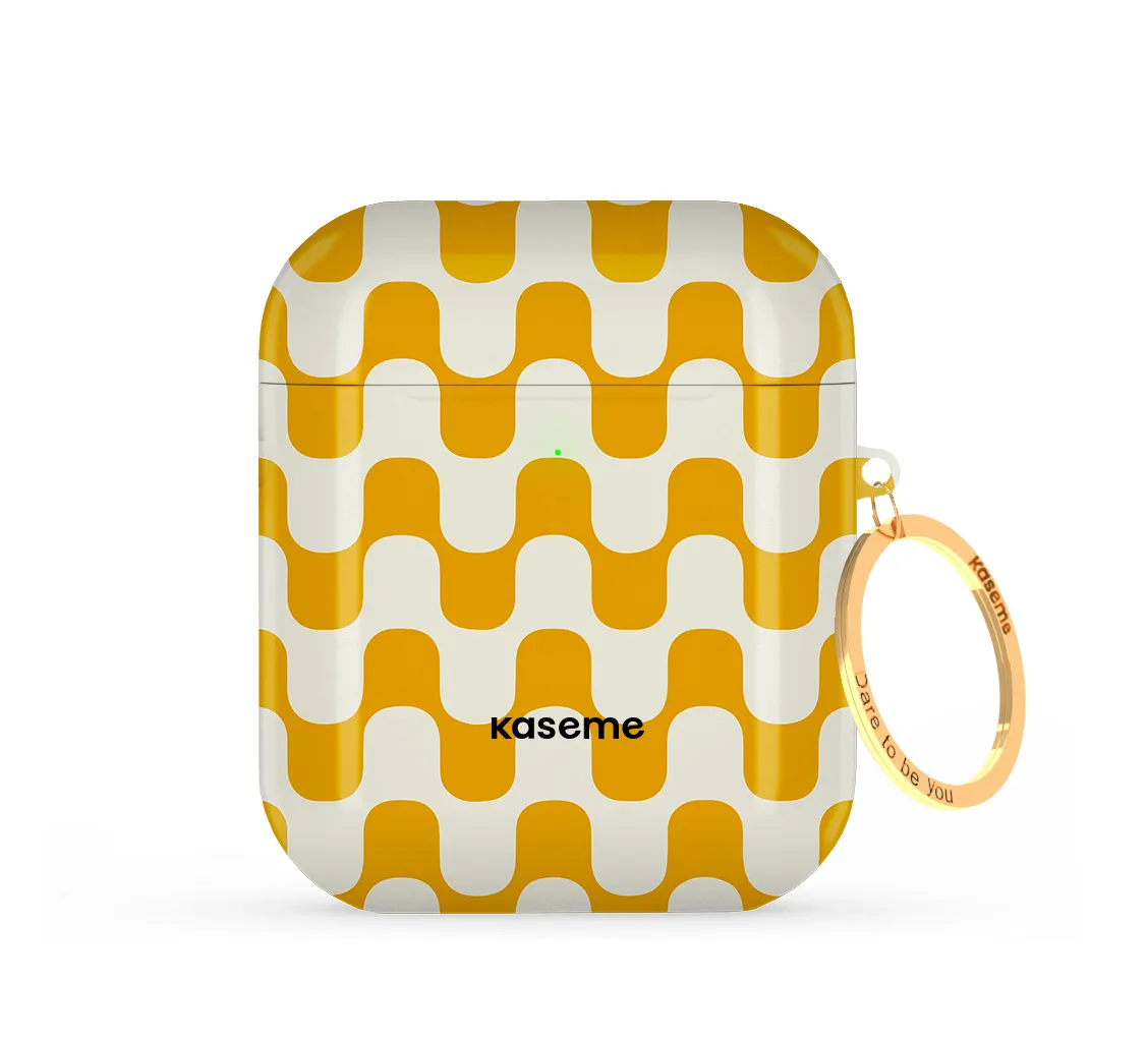 Hippy Yellow AirPods Case magnetic strap cover