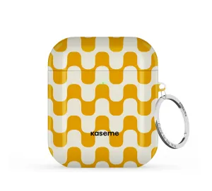 portable silicone commuter shell Fashion Tech Organizer Hippy Yellow AirPods Case