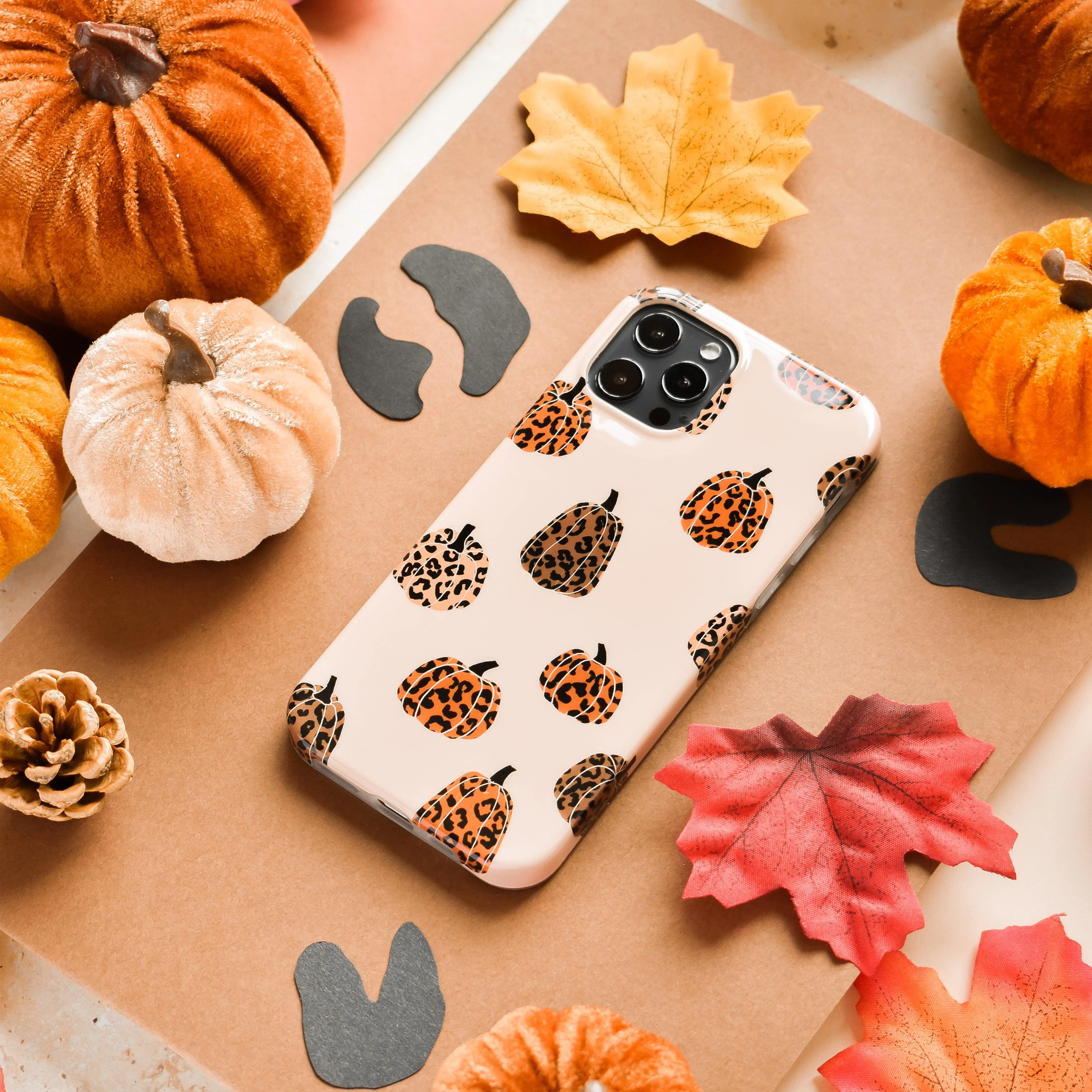 Elegant Edge Leopard Pumpkins Phone Case