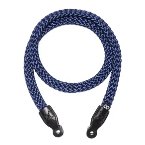 Cooph Braided Camera Strap with Split Ring, 49.2" (125cm) - Navy Secure Hook Mobile Accessory