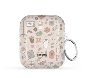 Code Beige AirPods Case shockproof matte silicone shell magnetic closure airpods shell