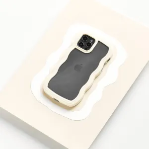 Curvy Phone Case - Cream Minimal Shield