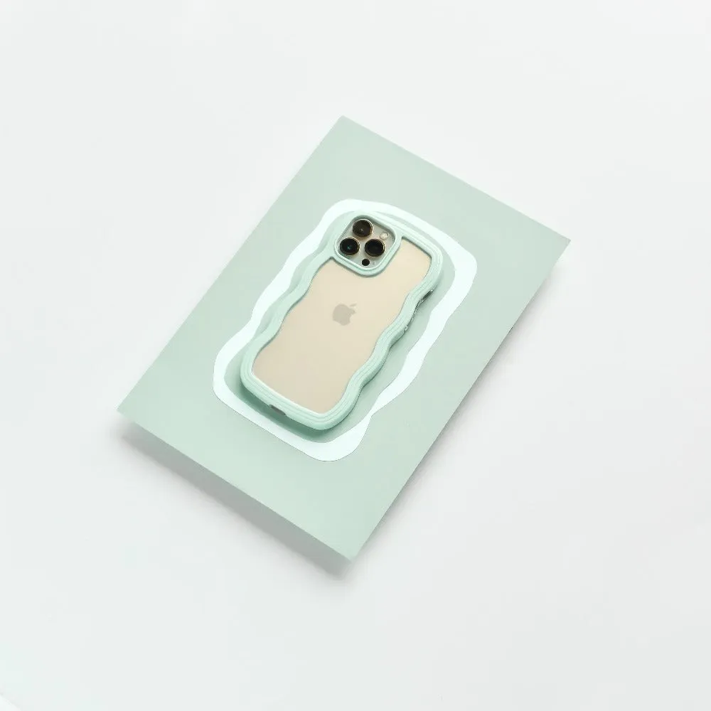 Curvy Phone Case - Mint Rugged Texture Design Protective Texture Layer
