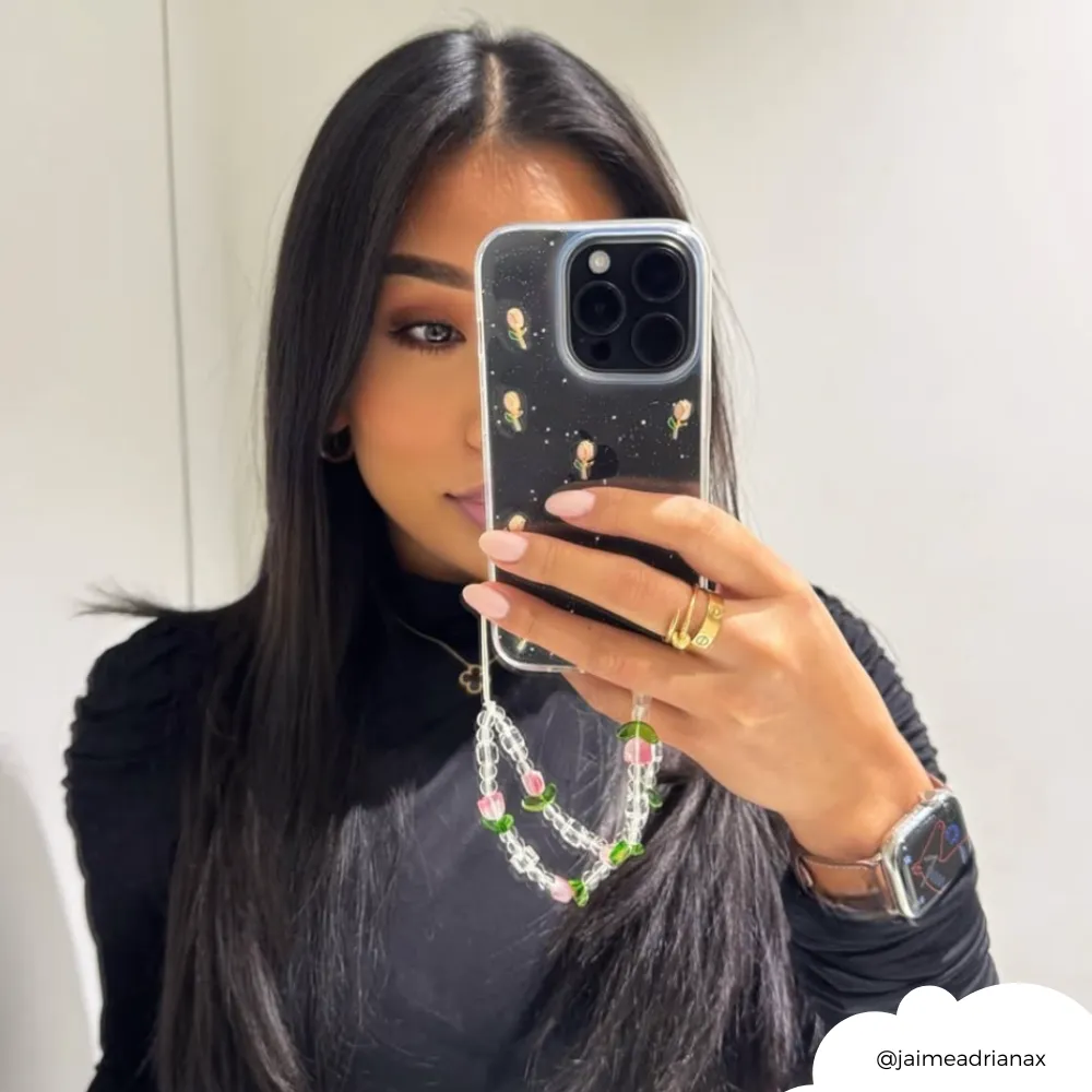 Cute Tulips Clear Phone Case Luxury Detail Texture