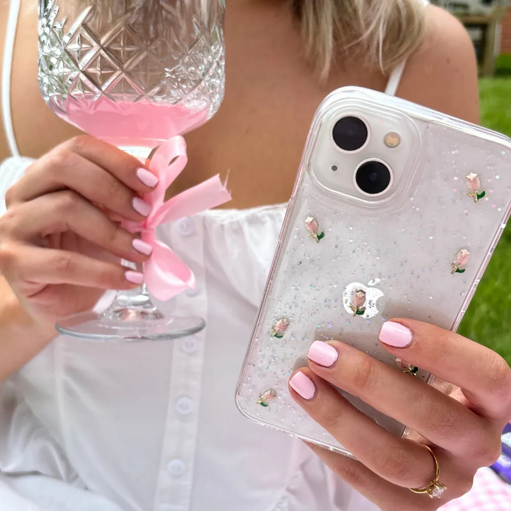 Cute Tulips Clear Phone Case Shock shield