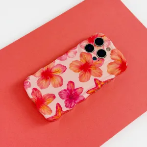 Wavy Phone Case - Island Girl Pink Hibiscus Premium Surface