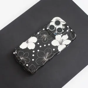 High protection Ergonomic Texture Wavy Phone Case - Mono Flora
