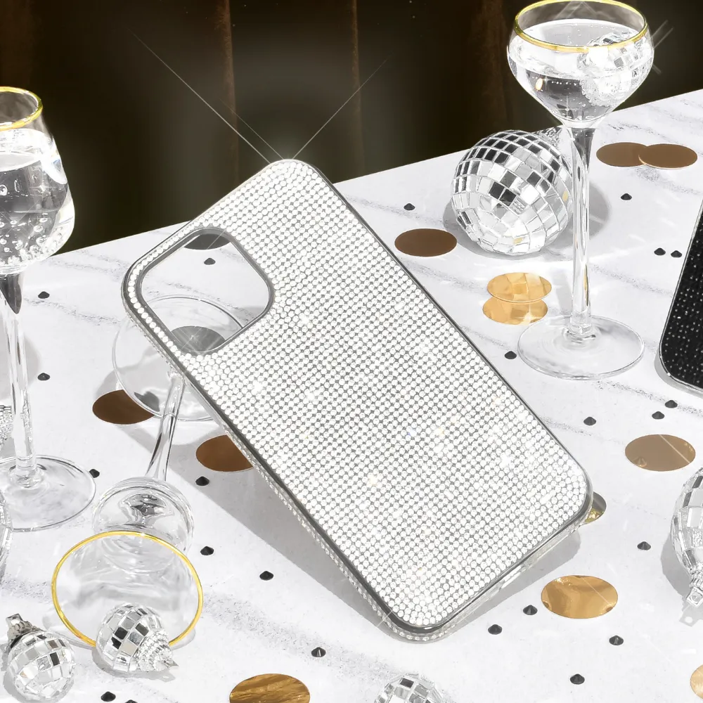 Disco Sparkle Phone Case - Silver Non Slip