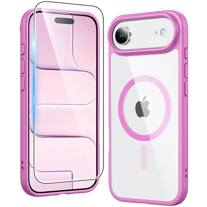 FNTCASE for iPhone Air Case: Clear Anti Yellowing Magnetic Military Grade Drop Protection Cell Phone Cover - Rugged Shockproof Protective Bumper Transparent Minimalist Aesthetic