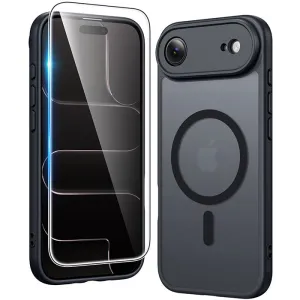 Protective Frame Clean Texture FNTCASE for iPhone Air Case: Strong Magnetic Translucent Matte Slim Shockproof Protective Drop Full Protection Phone Cover