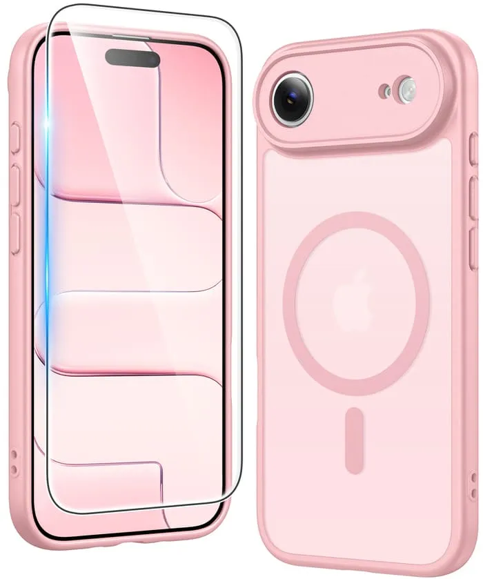 FNTCASE for iPhone Air Case: Strong Magnetic Translucent Matte Slim Shockproof Protective Drop Full Protection Phone Cover Bold Look Strong Frame