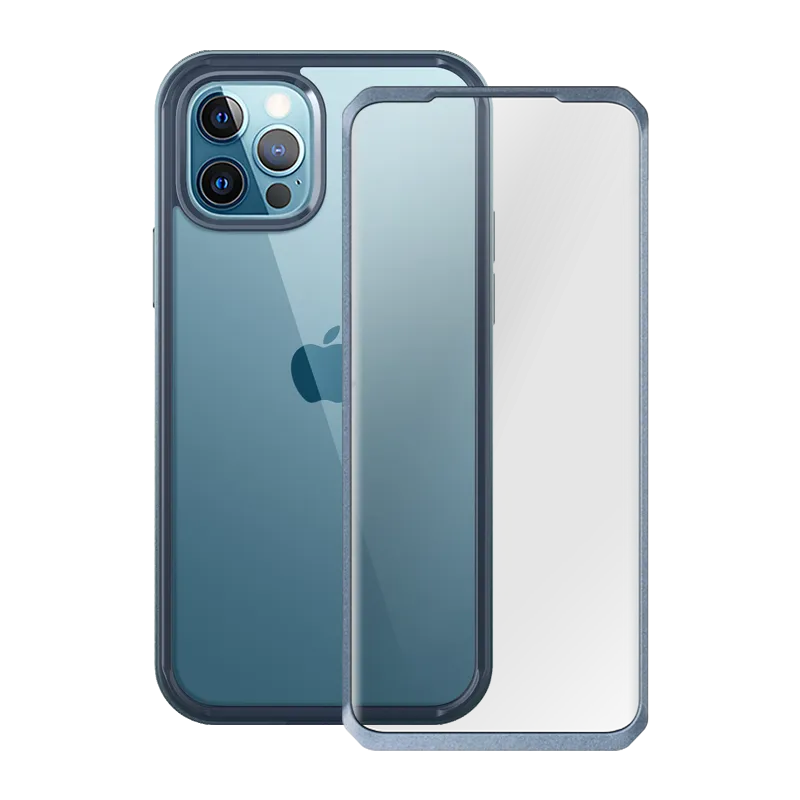 iPhone 13 Pro 6.1 inch Unicorn Beetle Edge with Screen Protector Clear Case-Blue Soft Surface Smooth Pattern