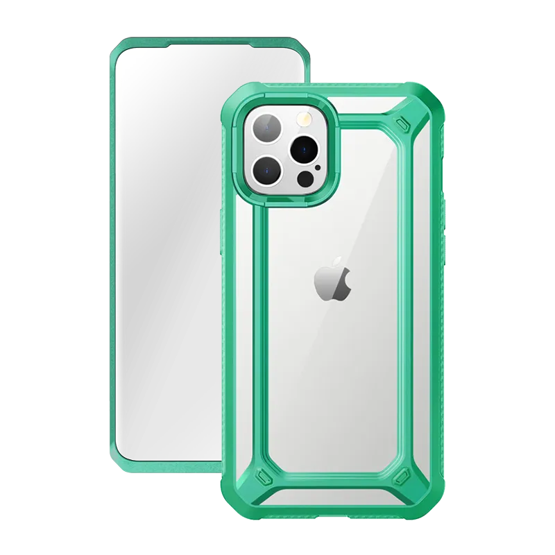 iPhone 12 Pro Max 6.7 inch Unicorn Beetle Exo with Screen Protector Clear Case-Mint Green Compact Fit