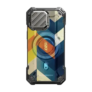 Soft Grip Finish iPhone 15 Pro Max 6.7 inch Unicorn Beetle MAG XT MagSafe Case- Chevron