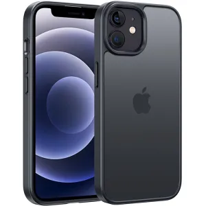 FNTCASE for iPhone 12/ 12 Pro Phone Case: Translucent Matte Shockproof Slim Phone Cover - Military Grade Drop Proof Hard Back Anti-Fingerprint Protective Case Everyday Comfort