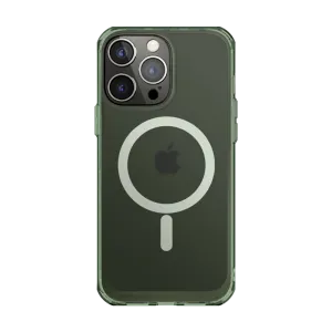 Smooth Grip Layer iPhone 14 Pro Max 6.7 inch Unicorn Beetle MAG Slim Clear MagSafe Case-Green Fog