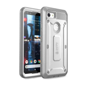Google Pixel 3 Unicorn Beetle Pro Rugged Holster Case with Screen Protection-White Trendy Design