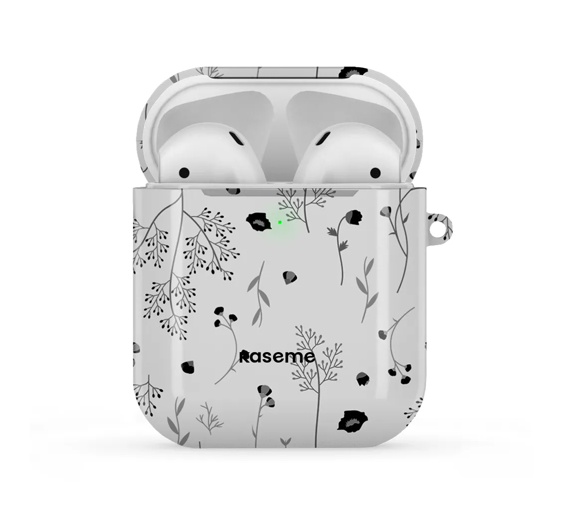 sports style airpods shell Soft Silicone Texture Evelyn White AirPods Case