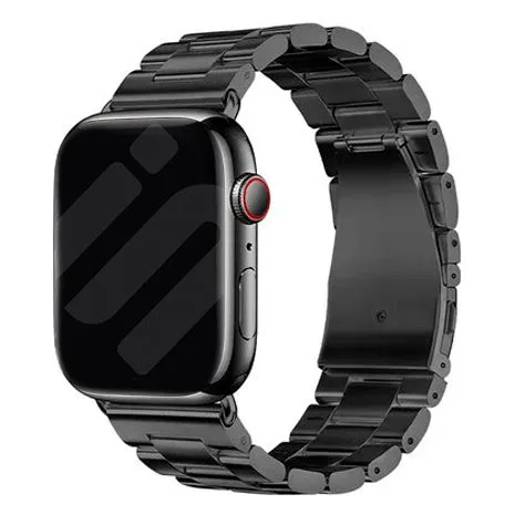 Modern Look Style Apple Watch Steel Strap (Black)