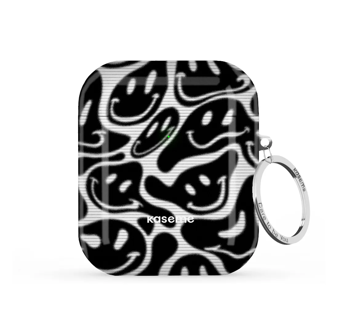 Dystopia Black AirPods Case sleek durable protector