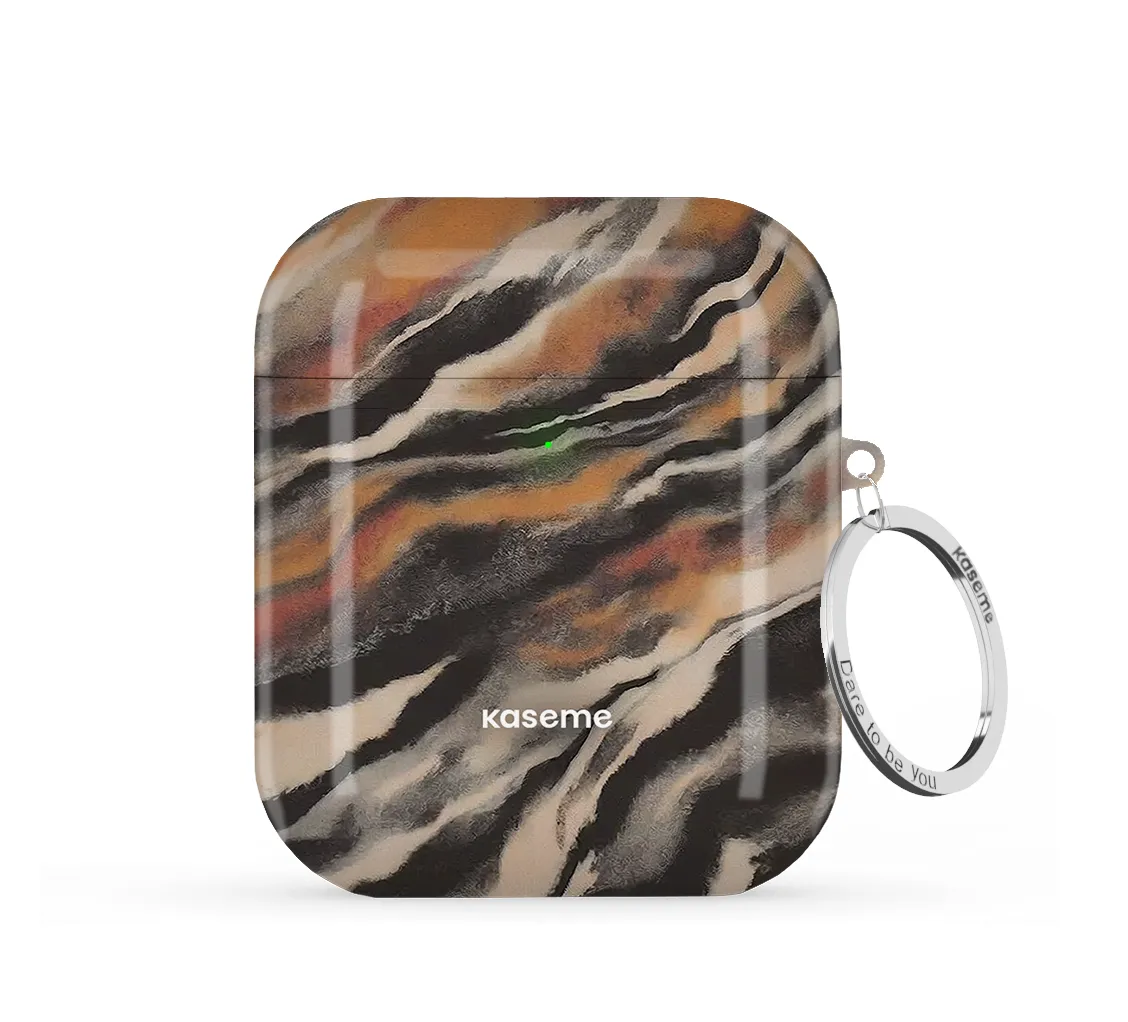 shock resistant commuter silicone shell Modern Daily Bag Earthy Jungle AirPods Case