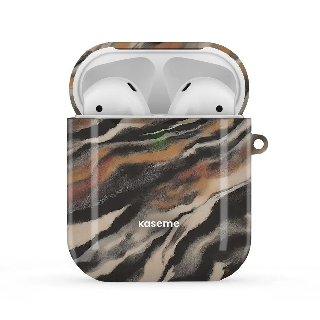 magnetic flip airpods cover custom name airpods case Earthy Jungle AirPods Case