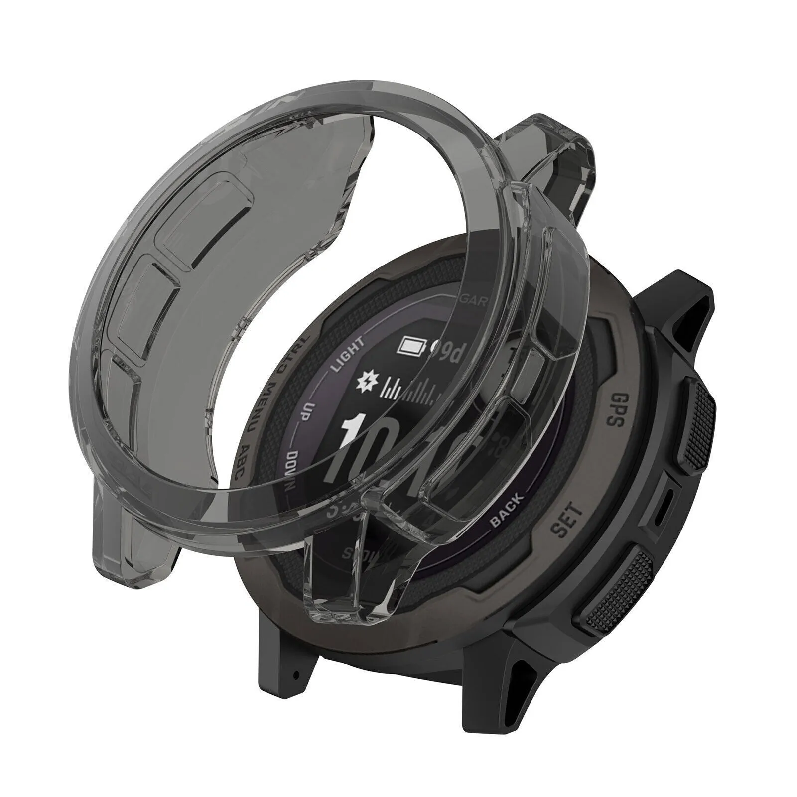 Flexible Garmin Instinct 2s TPU Cover (Transparent-Black)