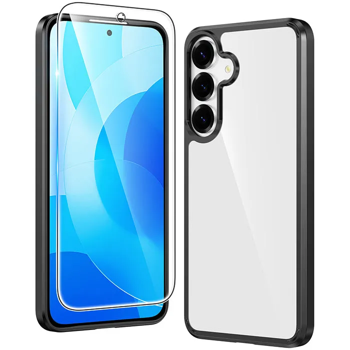 Carbon Fiber FNTCASE for Samsung Galaxy S25 FE Phone Case: Clear Slim Anti Yellowing Shockproof Protective