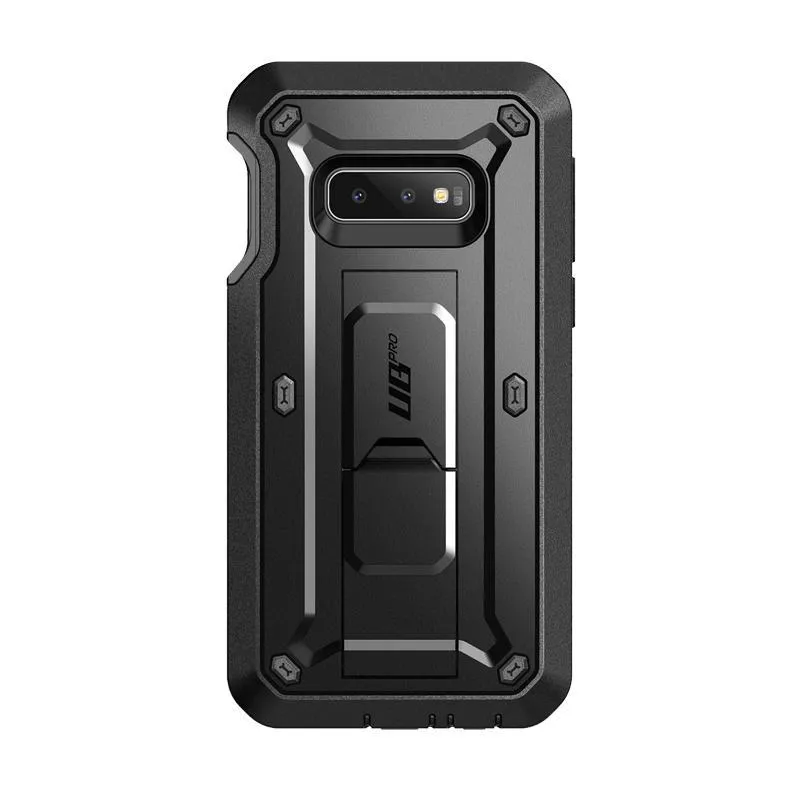 Matte Edge Smooth Feel Galaxy S10e Unicorn Beetle Pro Full Body Rugged Holster Case-Black