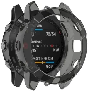 Garmin Fenix 6x TPU Case (Transparent Black) Light Back