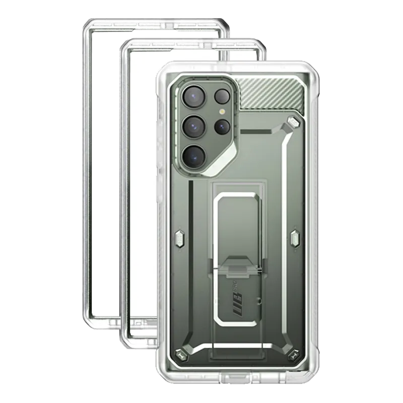 Matte Feel Texture Galaxy S23 Ultra Unicorn Beetle PRO Screen Protector Case-Clear