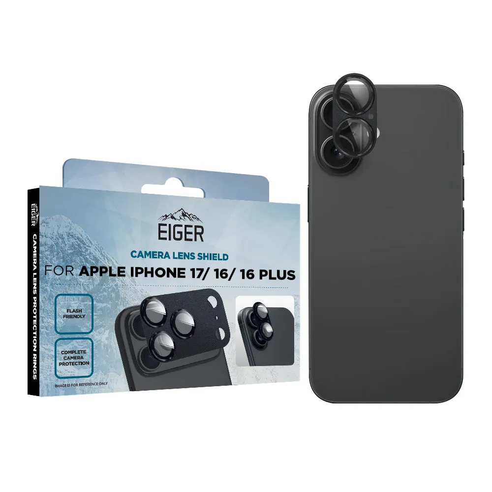 Eiger Mountain Glass LENS SHIELD for Apple iPhone 17/ 16/ 16 Plus Tablet Guard Ultra