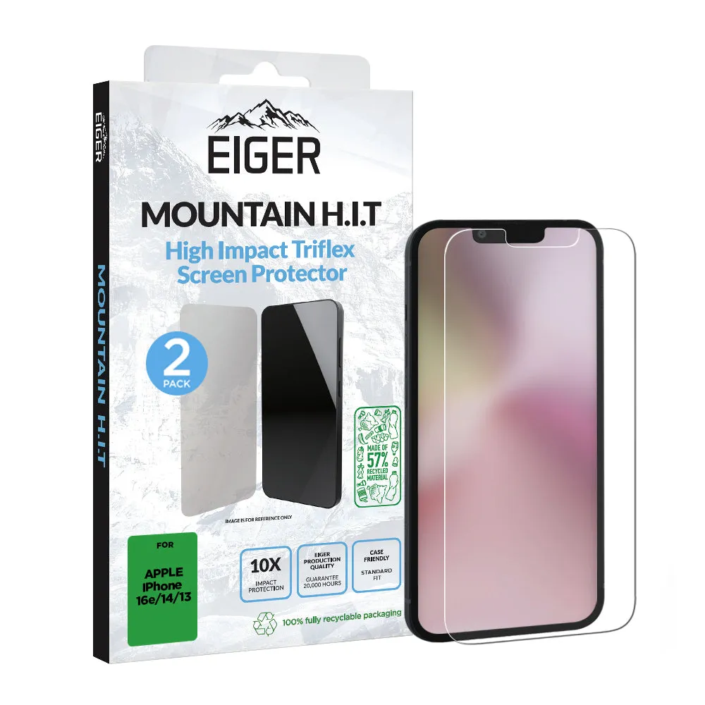 Eiger Mountain H.I.T Screen Protector for Apple iPhone 16e/ 14/ 13 anti dust glass